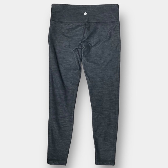Lululemon Slub Denim Black Dark Gray Capri Cropped Leggings Size 6 - Picture 2 of 7